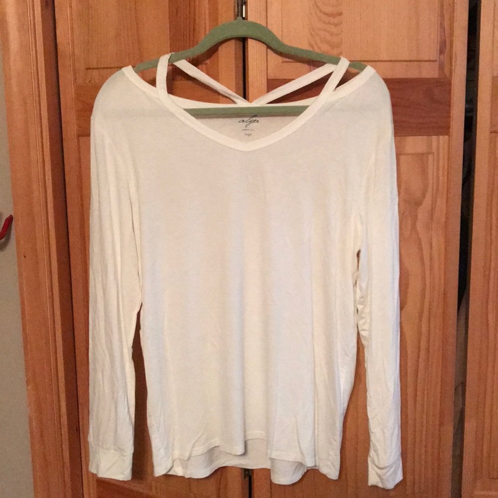 White Long Sleeve Top
